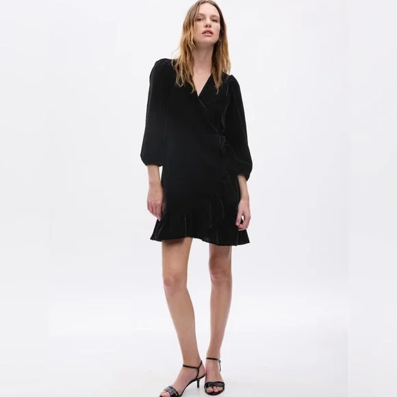 knee length dresses for ladies Metallic Jacquard Balloon Sleeve Mini Dress - Lena main image 1